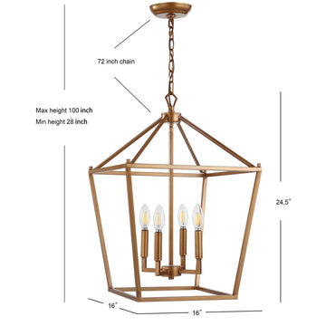 Pagoda Lantern Metal LED Pendant
